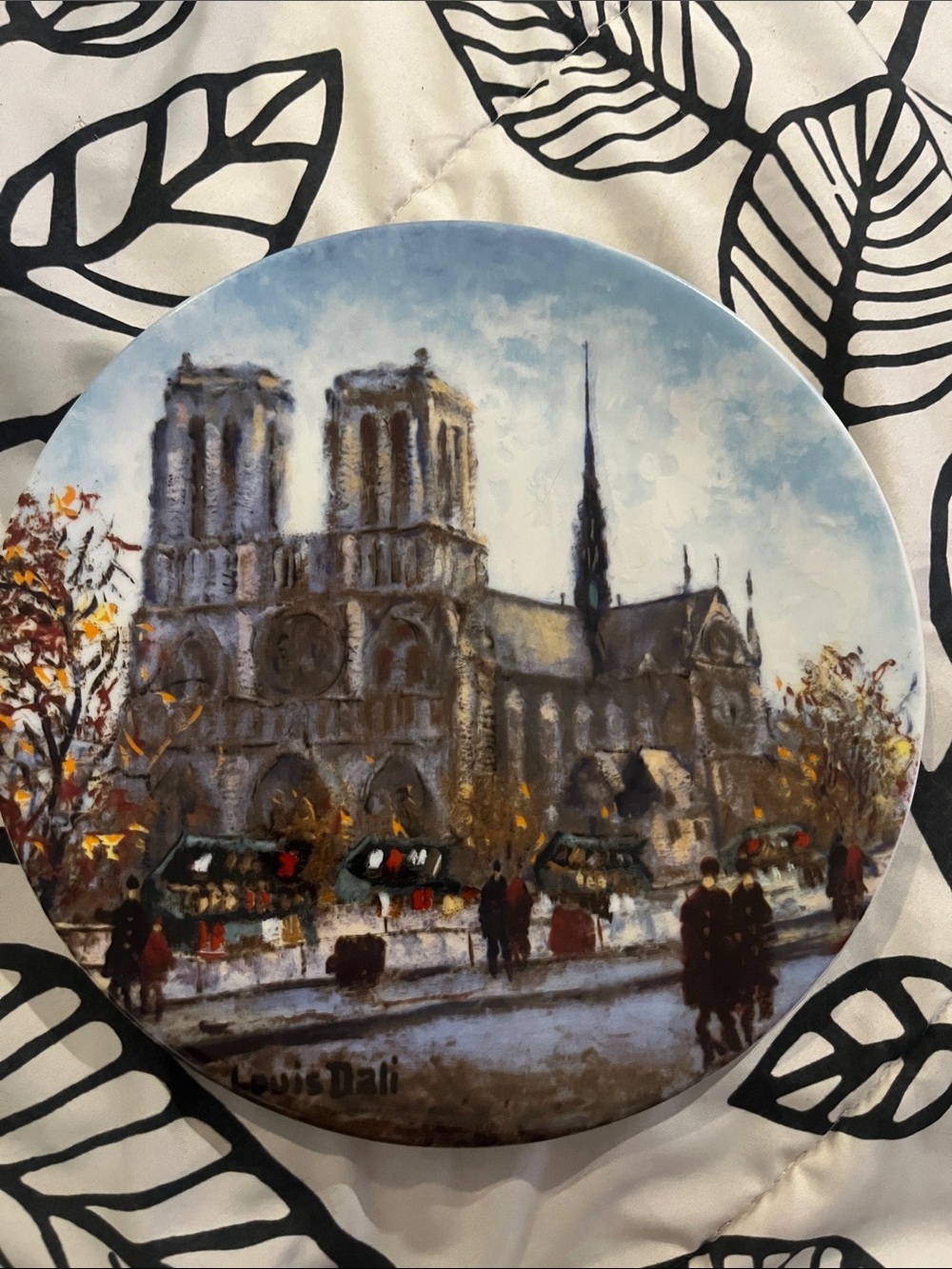 Vintage Limoges Notre-Dame Decorative Wall Plate by Louis Dali